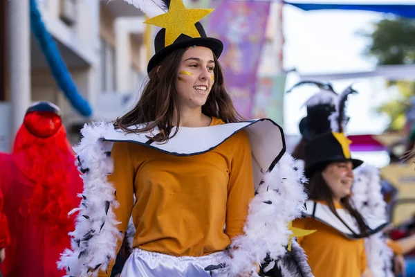 Loule Portugal February 2020 Fargerik Karnevalfestival Carnaval Deltakere Loule City – stockfoto