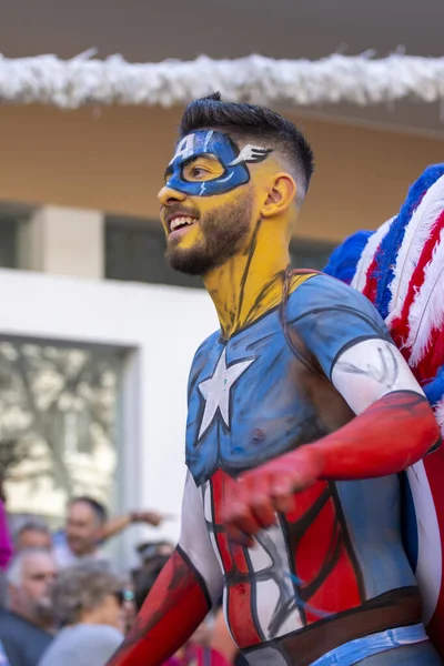 Loule Portugal Februar 2020 Bunte Karnevals Carnaval Parade Loule Portugal — Stockfoto