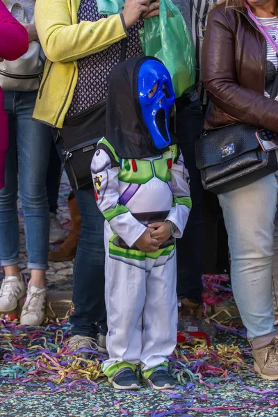 葡萄牙卢勒 2020年2月 葡萄牙卢勒市五彩缤纷的嘉年华 嘉年华 游行参与者 — 图库照片