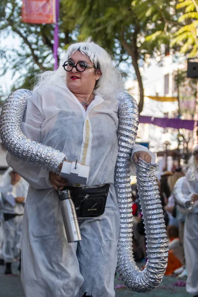 Loule Portugal Februari 2020 Kleurrijk Carnaval Carnaval Parade Festival Deelnemers — Stockfoto