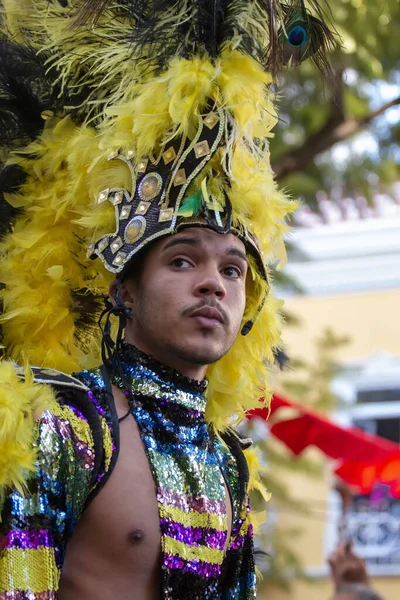 Loule Portugal Febrero 2020 Colorido Carnaval Carnaval Parade Festival Participantes — Foto de Stock