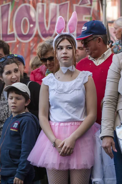 Loule Portugal February 2020 Colorful Carnival Carnaval Parade Festival Participants — Stock Photo, Image