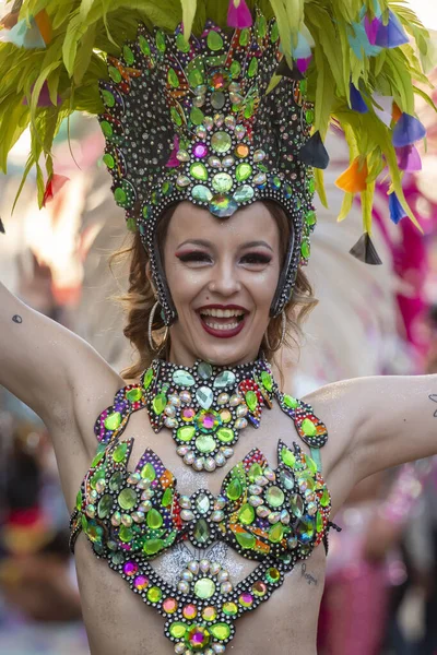 Loule Portugal February 2020 Colorful Carnival Carnaval Parade Festival Tests — стокове фото