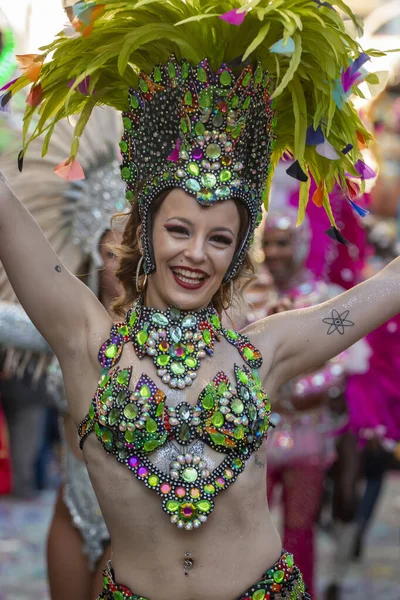 Loule Portugal February 2020 Colorful Carnival Carnaval Parade Festival Participants — Stock Photo, Image