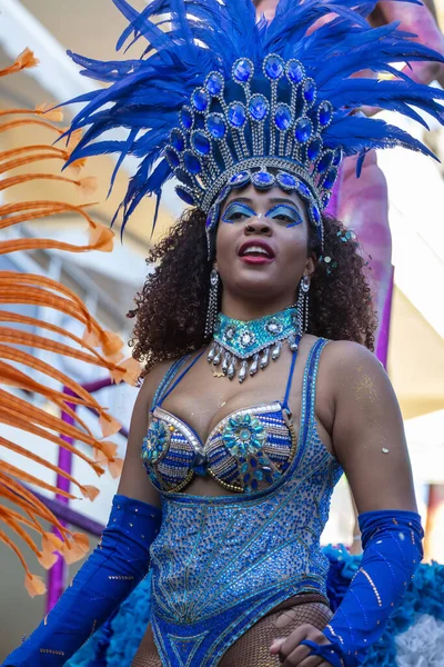 Loule Portugal Février 2020 Carnaval Coloré Carnaval Participants Festival Parade — Photo