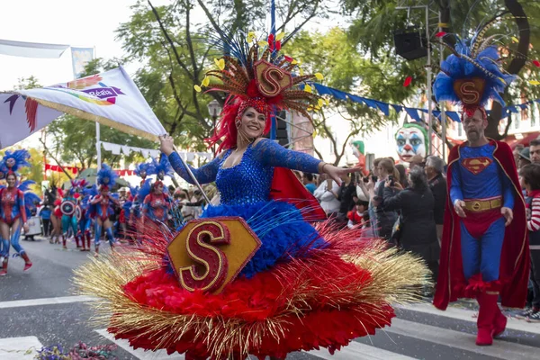 Loule Portugal Februar 2020 Bunte Karnevals Carnaval Parade Loule Portugal — Stockfoto