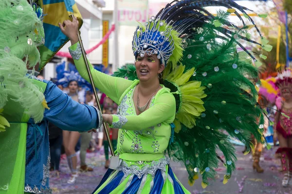 Loule Portugal Febrero 2020 Colorido Carnaval Carnaval Parade Festival Participantes —  Fotos de Stock