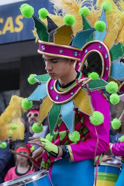Loule Portugal Febrero 2020 Colorido Carnaval Carnaval Parade Festival Participantes — Foto de Stock