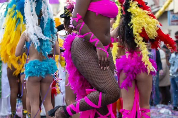 Loule Portugal Fevereiro 2020 Festa Carnaval Carnaval Participantes Desfile Cidade — Fotografia de Stock