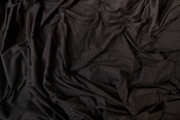 Color Negro Ondulado Tejido Algodón Textura Fondo — Foto de Stock
