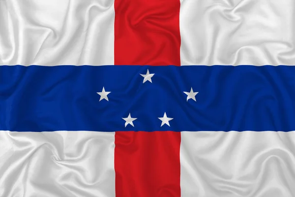 Nordossetien Alania Flagge Auf Welligem Seide Textilstoff Hintergrund — Stockfoto