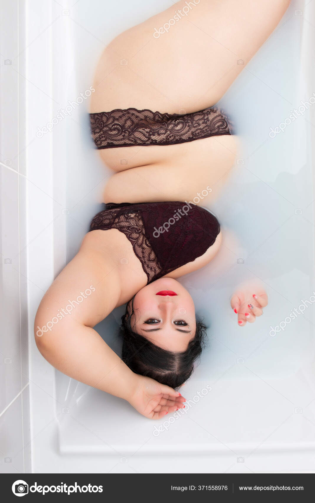 dark red lingerie
