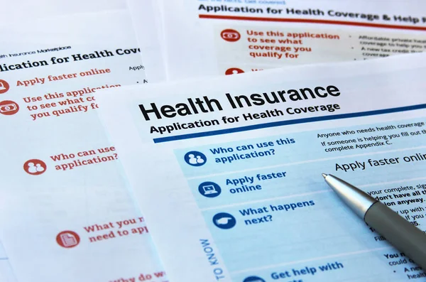 Application for health coverage — Stock Photo, Image