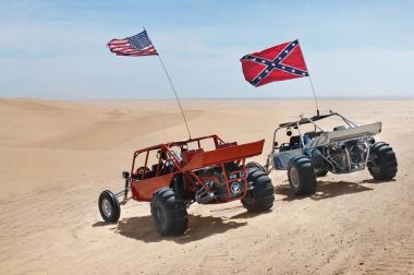 ATVs at the desert clipart