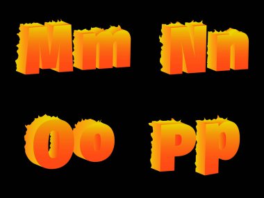 M, N, O, P, mektup yazma