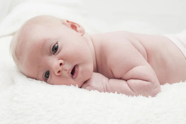 Søtt nyfødt portrett – stockfoto