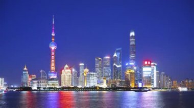 Shanghai Timelapse manzarası 4k
