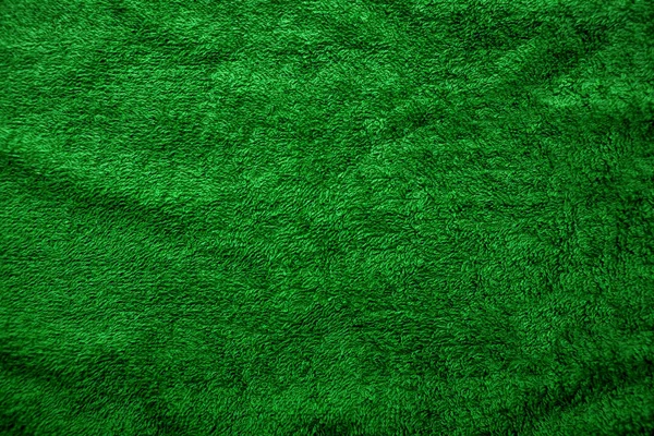Heldere Groene Stof Textuur Massief Verfrommeld Weefsel Ruwe Textuur Plaats — Stockfoto