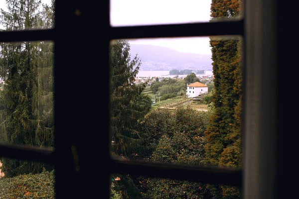 View Window Spain Ocean Bay Hotel Room Beautiful View — Stock Photo, Image