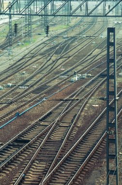 demiryolu parça. Üstten Görünüm.