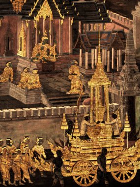 Ramayana duvar resimleri, Kings Palace Bangkog Tayland dış duvarlar