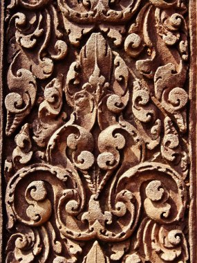Angkor Wat - güzel oymalar, bas kabartmaları Banteay Srei Tapınağı