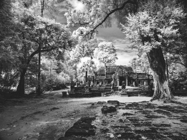 Angkor Wat, Kamboçya'da Khmer mimarisinin kızılötesi görüntü