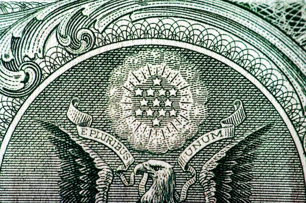 Μακροεντολή φωτογραφία του ένα δολάριο νομοσχέδιο — Φωτογραφία Αρχείου