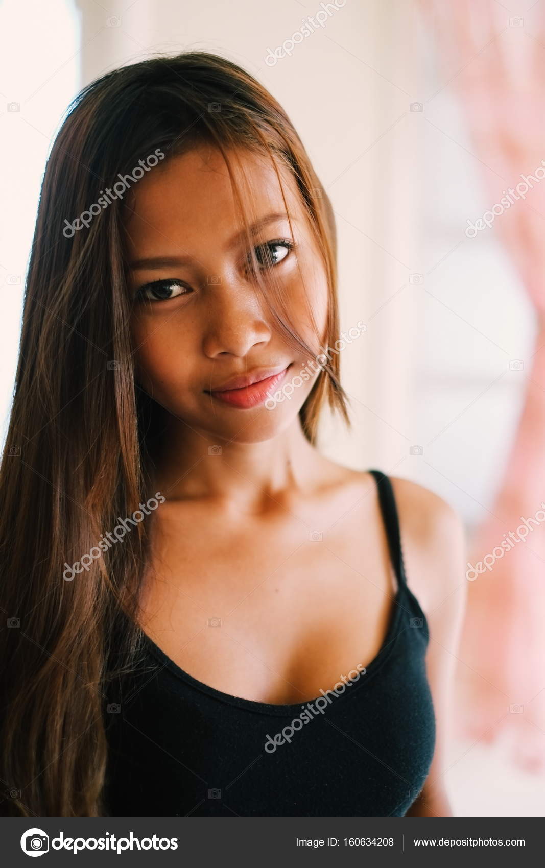 Natural Portrait Beautiful Asian Girl Smiling Asian Beauty Asian Woman With Beautiful Face