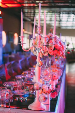 Güzel düğün tablo kümesi. Düğün resepsiyonu kavramı