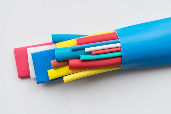Tubo termoretraibile, manicotti isolanti multicolori — Foto Stock