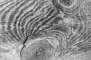 Karanlık doku çatlaklar maruz güneş ve rüzgar ile eski doğal ahşap