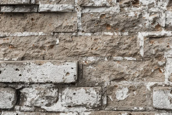 Antik bir binada bir eski yıkık tuğla duvar dokusu