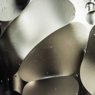 renk arka plan dayalı beyaz ve gri daireler ve oval, makro soyutlama su ve yağ, güzel