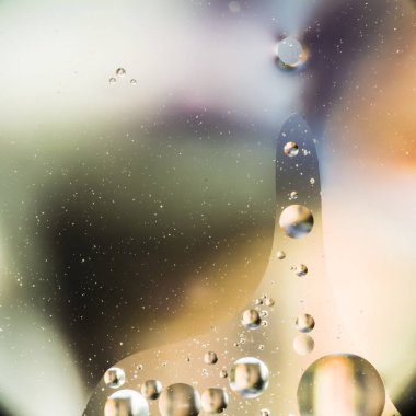 karıştırma su ve yağ, güzel renk arka plan daire ve Oval Temel