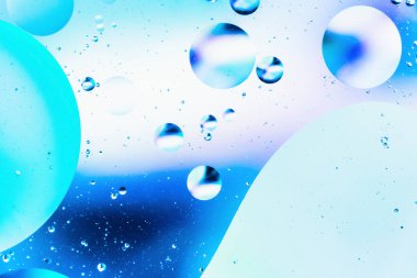 karıştırma su ve yağ, güzel renk arka plan dayalı daireler ve oval, makro soyutlama