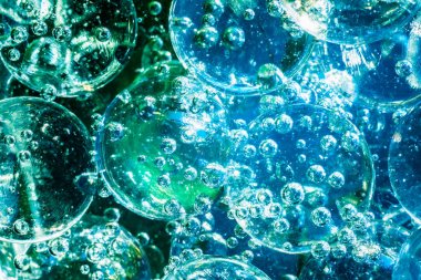 Cam Top ve su kabarcıkları dayalı bulanık arka plan