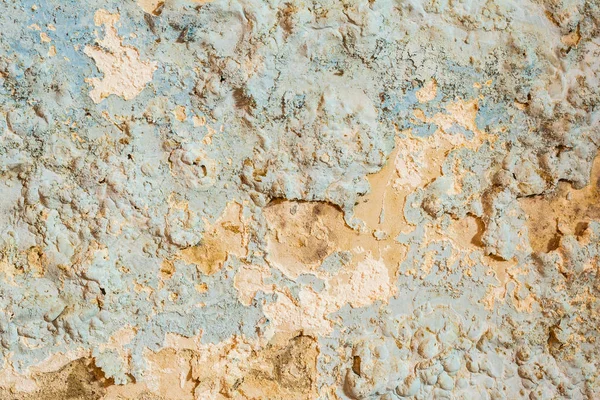 Kabartma doku eski antika duvar, imha ve sıva, peeling tabaka tabaka zarar — Stok fotoğraf