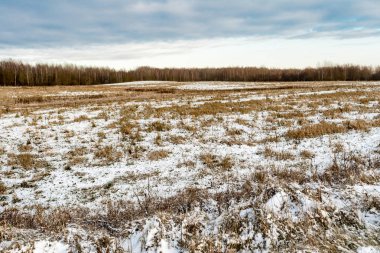 Sonbahar sahada ilk beyaz kar düştü