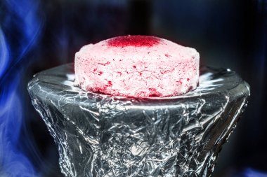 Nargile kömürü, yakın plan soyut arkaplan