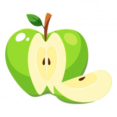 Yeşil elma meyve vektör