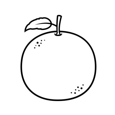 Turuncu meyve vektör Bw