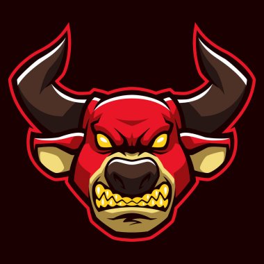 Kızgın Boğa işareti ve sembol logo vektör
