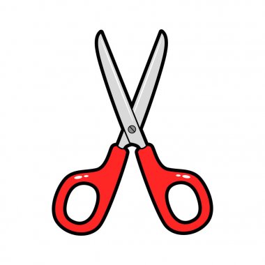 Makas vektör karikatür çizim