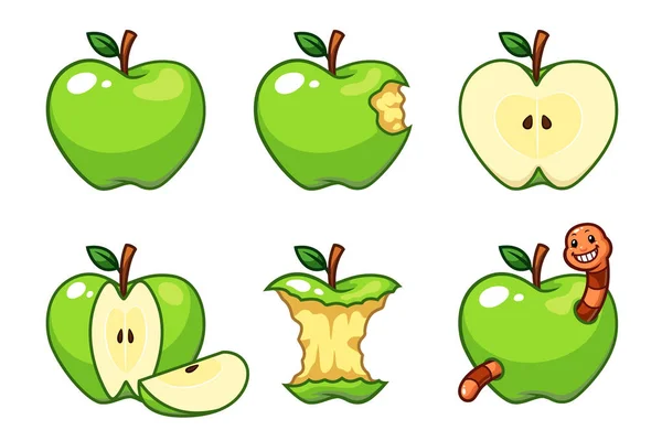 Green Apple Fruit Vector — Stock Vector