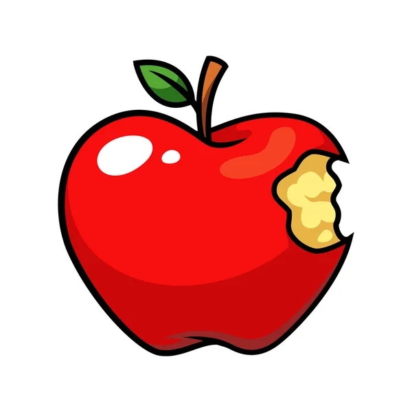 Manzana Fruta Vector Ilustración — Archivo Imágenes Vectoriales