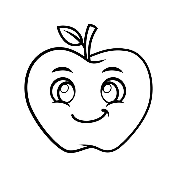 Manzana Fruta Vector — Vector de stock