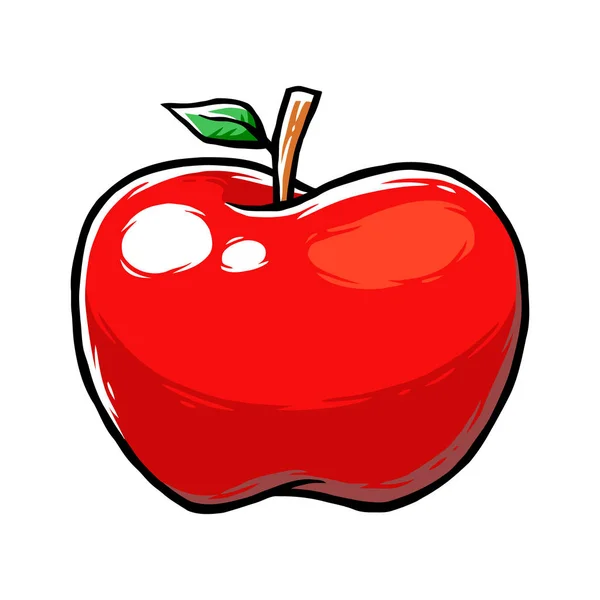 Ilustração Vetor Fruta Apple —  Vetores de Stock