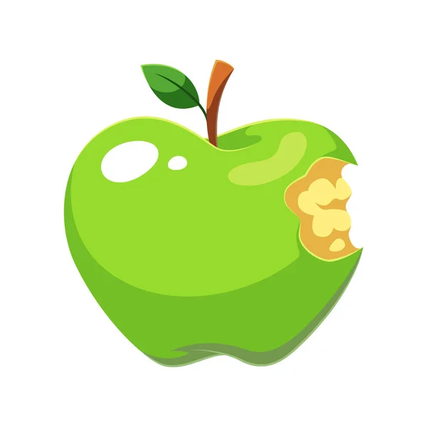 Grüner Apfelfruchtvektor — Stockvektor