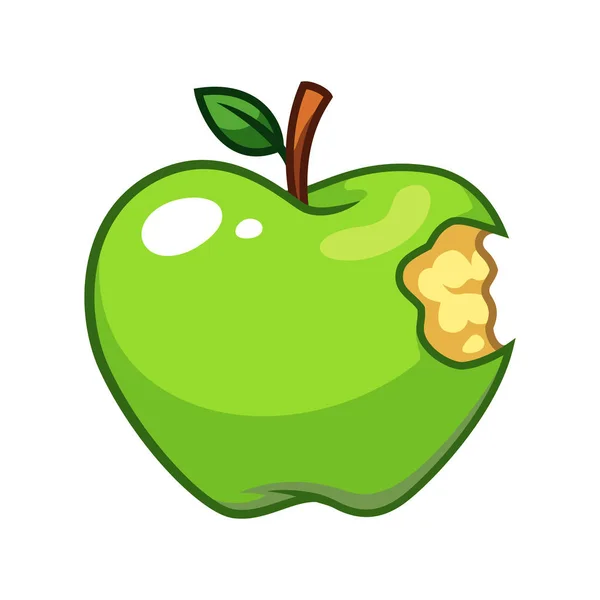 Grönt Äpple Frukt Vektor — Stock vektor